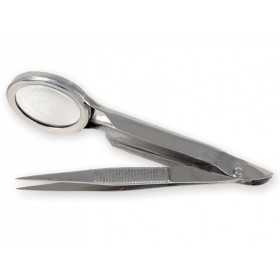 Tweezers With 2X Magnifying Glass - 8 Cm