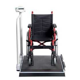 SECA 677 digital wheelchair weighing platform scale with handrail