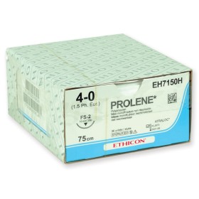 ethicon prolene blue monofilament suture - 4/0 needle 19 mm fs-2 45 cm