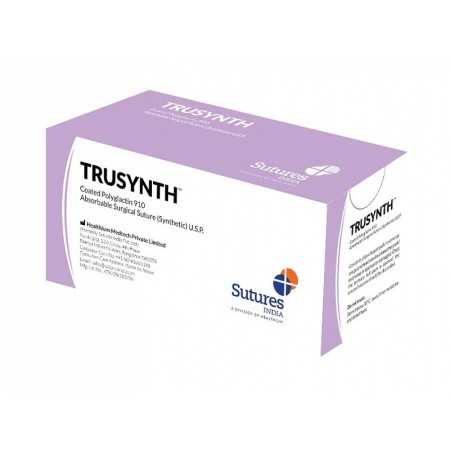 Trusynth Calibre 1 Suture Ass., Courbe 1/2, Aiguille 40 Mm - 90 Cm - Violet - pack. 12 pièces