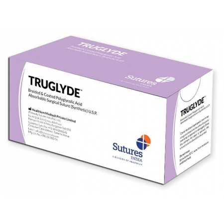 Truglyde Ass. Suture Gauge 3/0, Curve 3/8, Needle 19 Mm - 45 Cm - Purple - pack. 12 pcs.