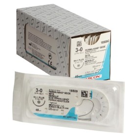 Icke-absorberbar Suture Ethicon Silk 18509G med nål 1/2 22mm USP 3/0 svart - 1 st.