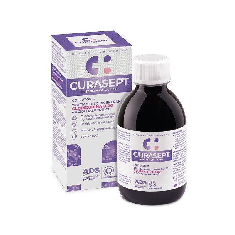 Curasept ads 020 tratamento regenerador para enxaguante bucal 200 ml