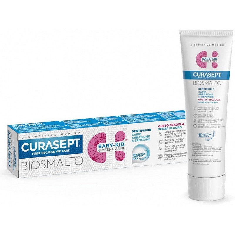 Biosmalto creme dental baby-kid sem flúor (6 meses-6 anos)-morango 50 ml