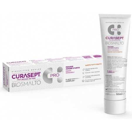 Curasept Biosmalto Sensitive Teeth Mousse az. sokk 50 ml összes gyümölcs