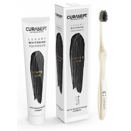 Curasept White Luxury Whitening zubná pasta 75 ml + zubná kefka