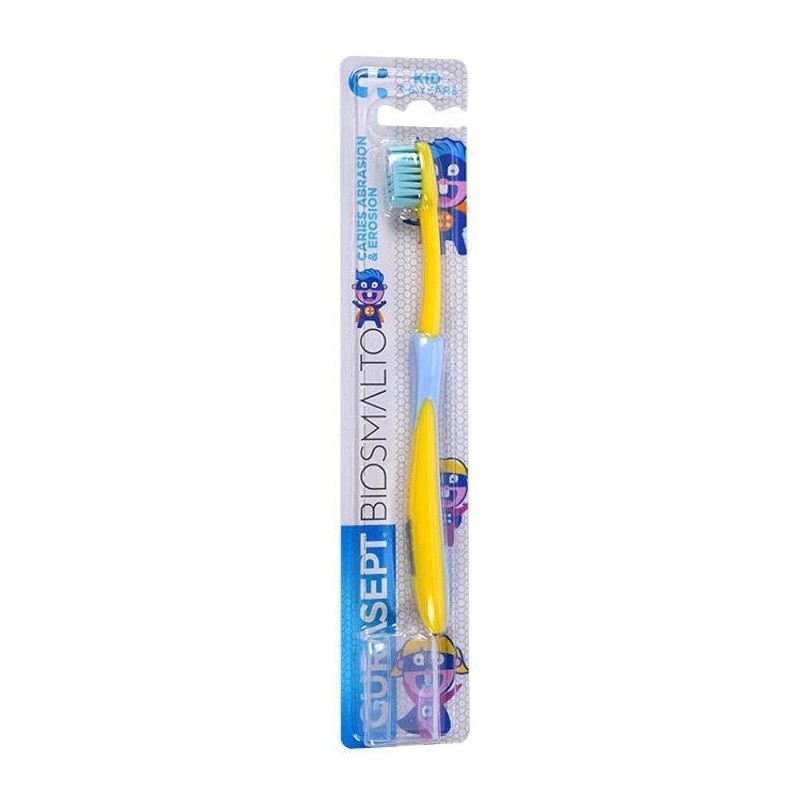 Curasept biosmalto super soft kid toothbrush for children 3-6 years + cap