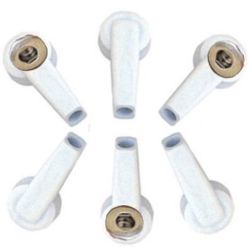 Kit of 10 white ecg clip adapters