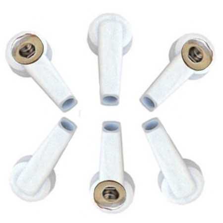 Kit of 10 white ECG clip adapters