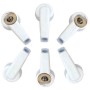 Kit of 10 white ECG clip adapters