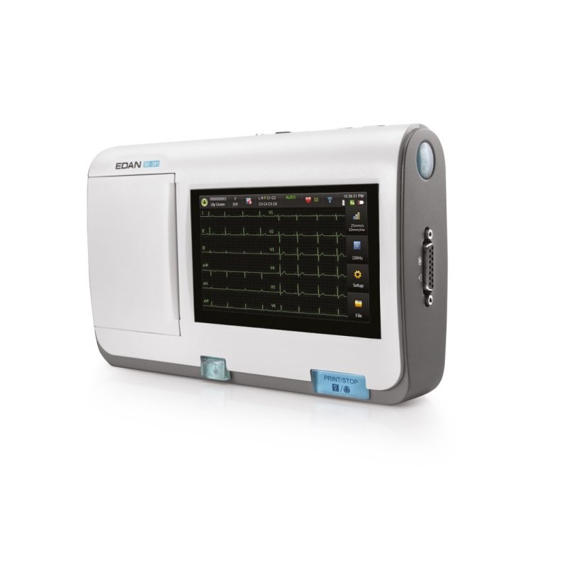 Electrocardiograf interpretativ cu 3 canale - afișaj cu ecran tactil