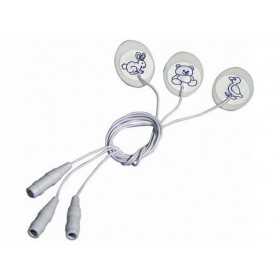 Disposable Foam Electrodes 23-30 Mm Oval With 35cm Cable - Pediatric - pack. 150 pcs.
