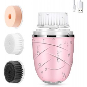 3 in 1 Facial Cleansing Brush Pink