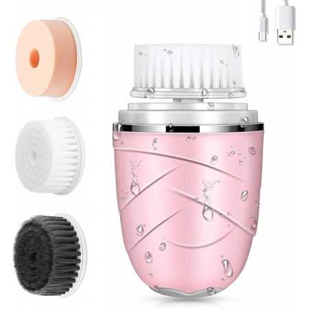 3 in 1 Facial Cleansing Brush Pink