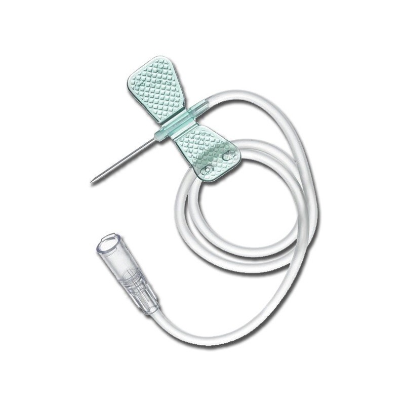 Aiguilles papillon noir 22g fly-set luer lock avec tube 30 cm - 100 pcs.