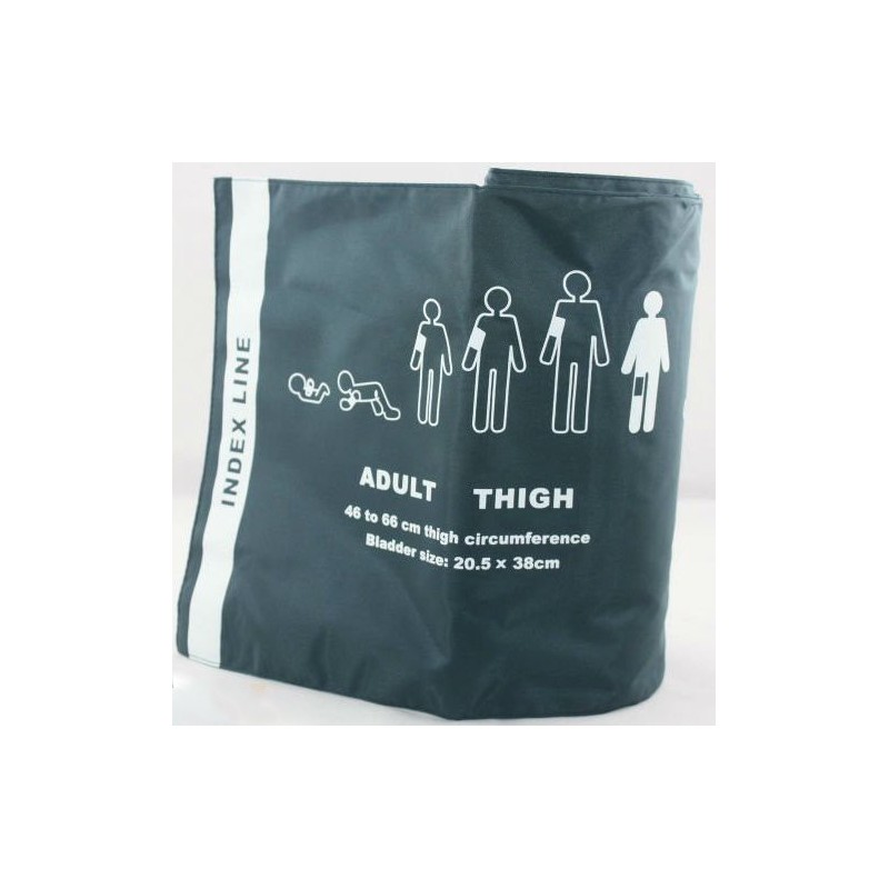 Reusable monitor leg cuff with connector