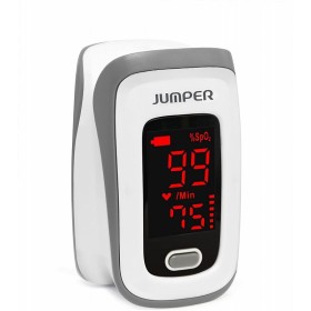 Finger pulse oximeter with LED display