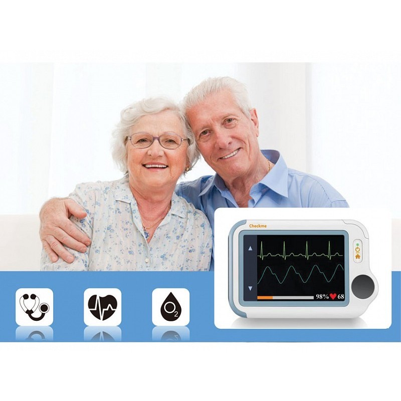Wireless ecg with spo2 check-me lite