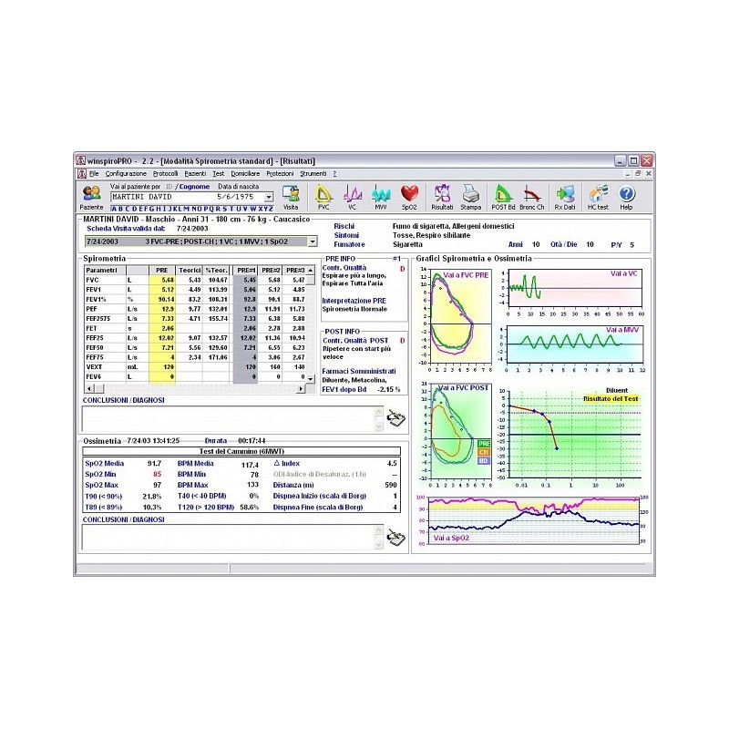 Mir usb tragbares spirometer