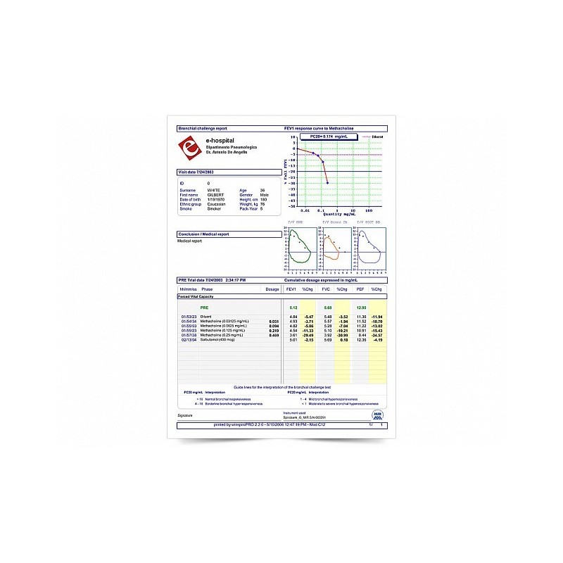 Spirometru mir spirolab cu imprimantă și software mir spiro