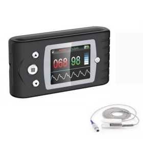 "SAT-500" handheld pulse oximeter with adult sensor and pediatric sensor - connectable to PC