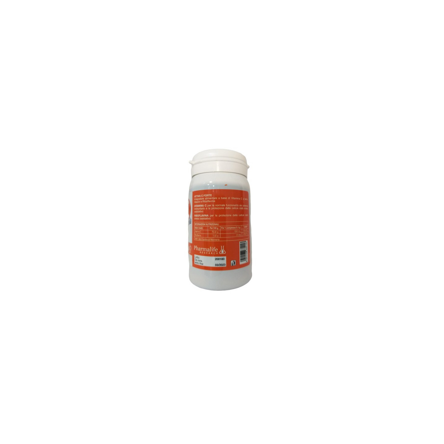 Attiva c forte, supplément à base de vitamine c et de riboflavine 60 comprimés