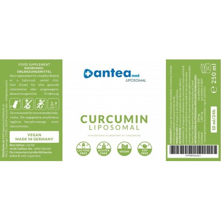 Anteamed liposomal curcumin 250ml - curcumina liposomal líquida