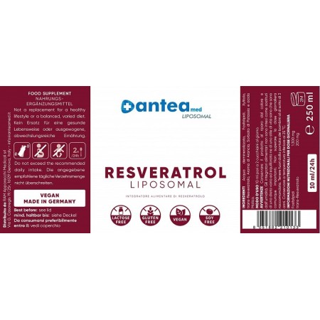 Resverastrolo liposomal anteamado con sabor a naranja 250ml