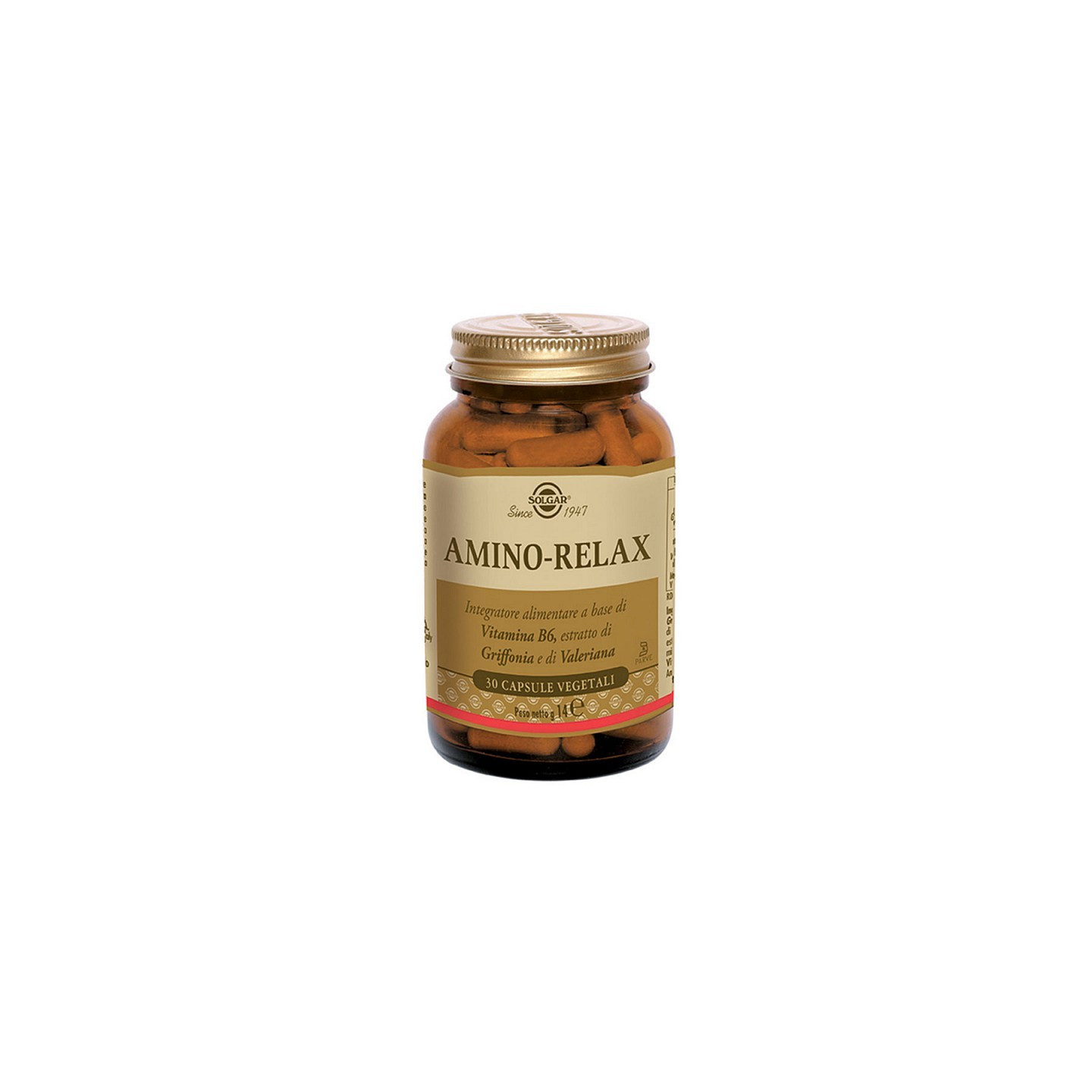 Solgar amino-relax 30 cápsulas vegetais