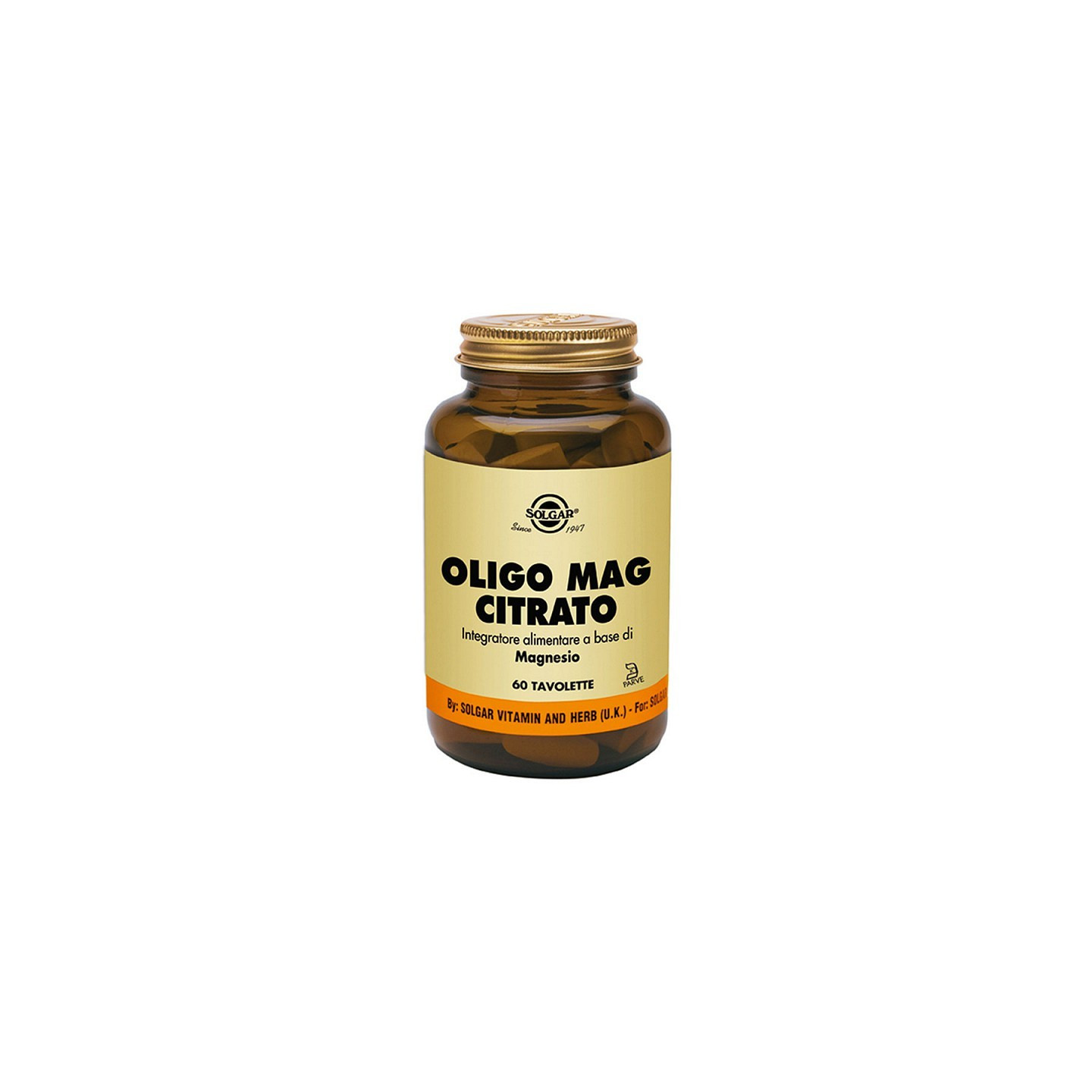 Solgar oligo mag citrato 60 tavolette