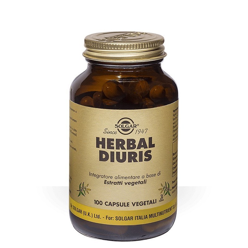 Solgar herbal diuris 100 vegetariska kapslar