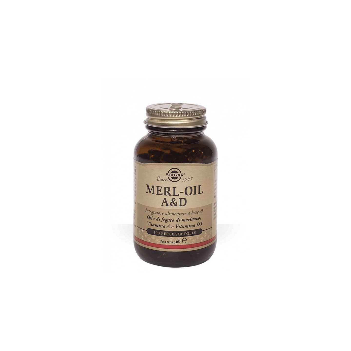 Solgar MERL-OIL A & D 100 perle gelatinoase moi