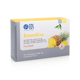 EOS Bromelain 30 tabletas 600 mg (1250 GDU por tableta)