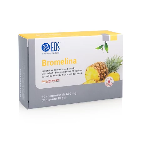 EOS Bromelain 30 tabletas 600 mg (1250 GDU por tableta)