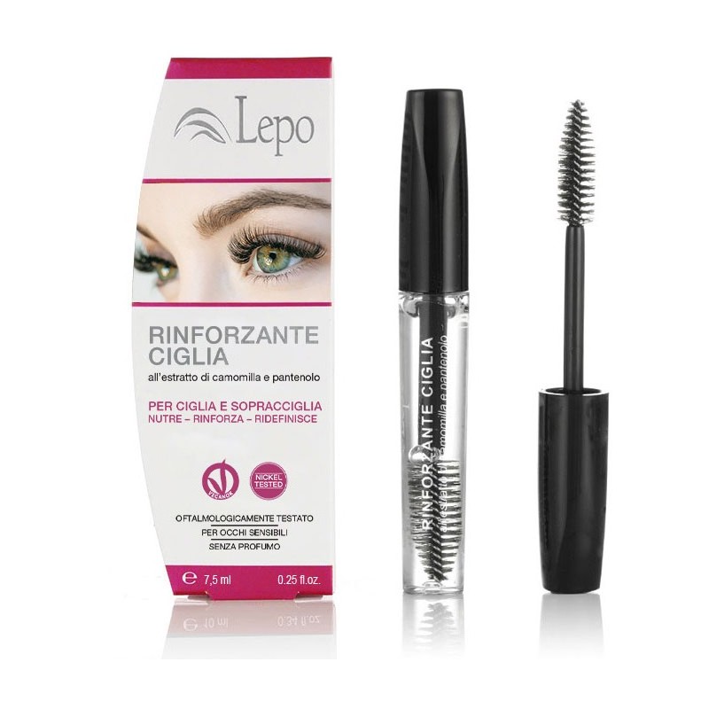 Eyelash strengthening with chamomile extract and panthenol