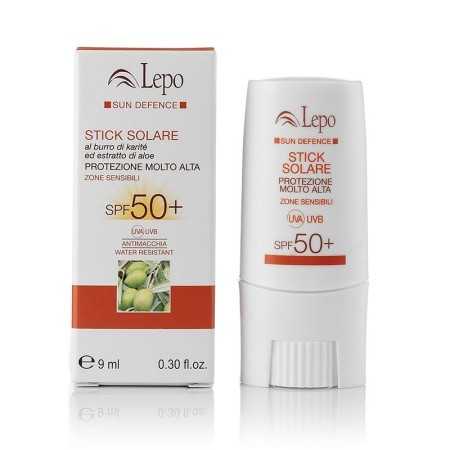 Lepo Sun Stick SPF 50+ con manteca de karité y extracto de aloe 9 ml