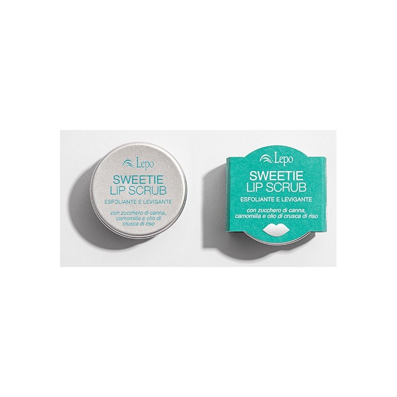 Sweetie lip scrub mit rohrzucker, kamille und reiskleieöl - 15 ml