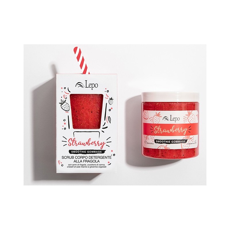 Eper smoothie gommage - strawberry cleansing testradír - 250 ml