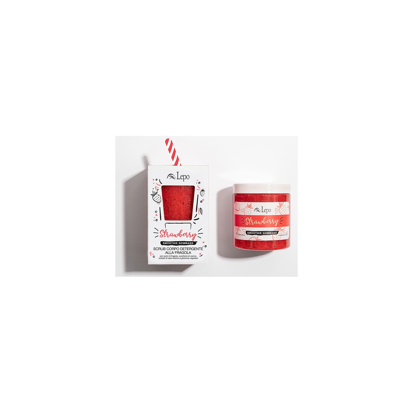 Strawberry smoothie gommage - scrub corpo detergente alla fragola - 250 ml