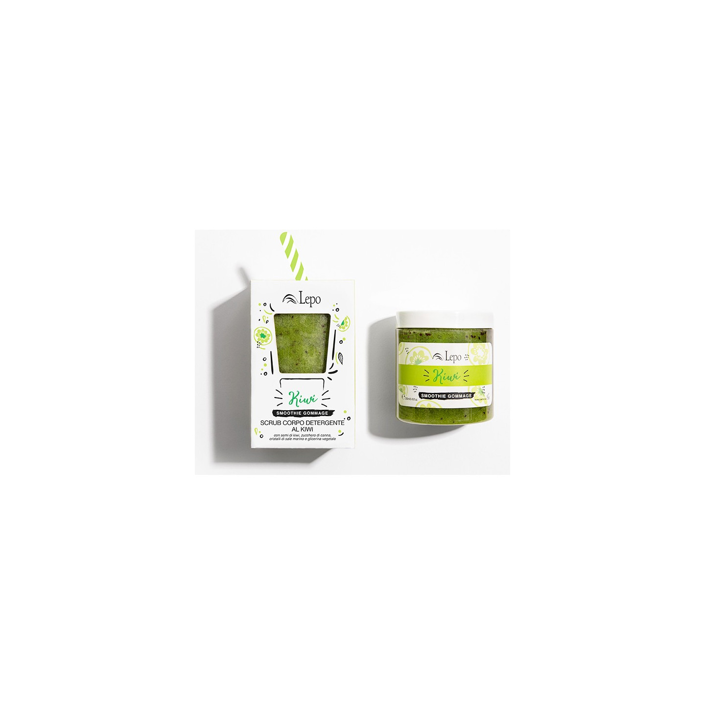 Kiwi smoothie gommage - scrub corpo detergente al kiwi - 250 ml