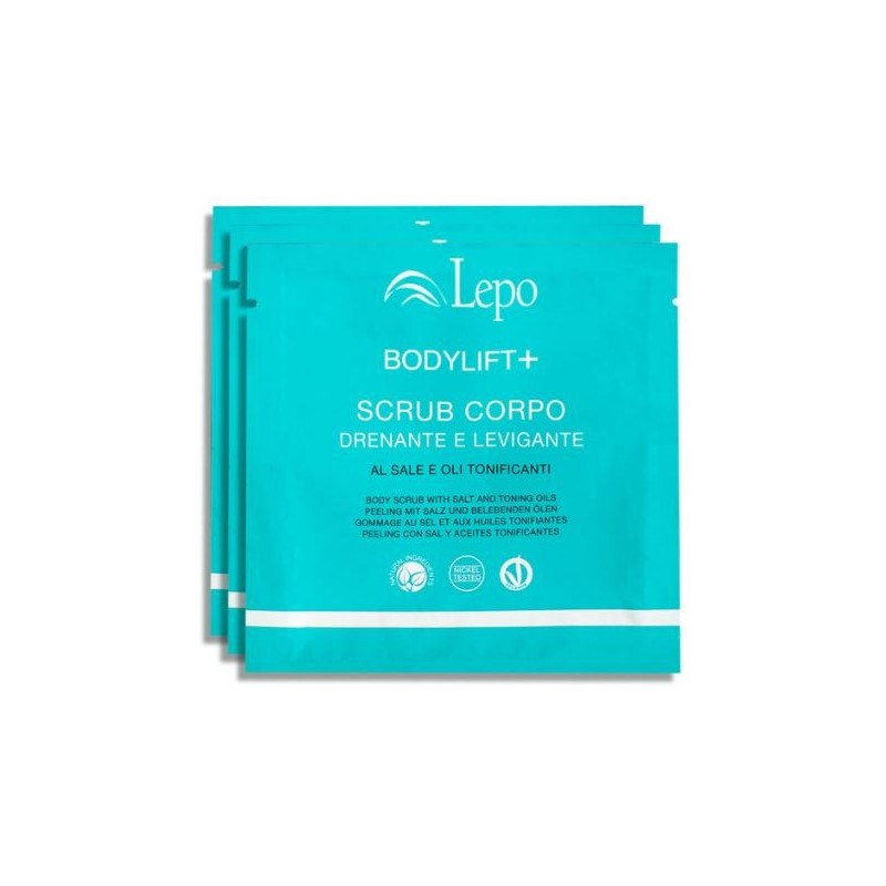 Bodylift+ lepo draining smoothing body scrub with salt and toning oils 3-treatment