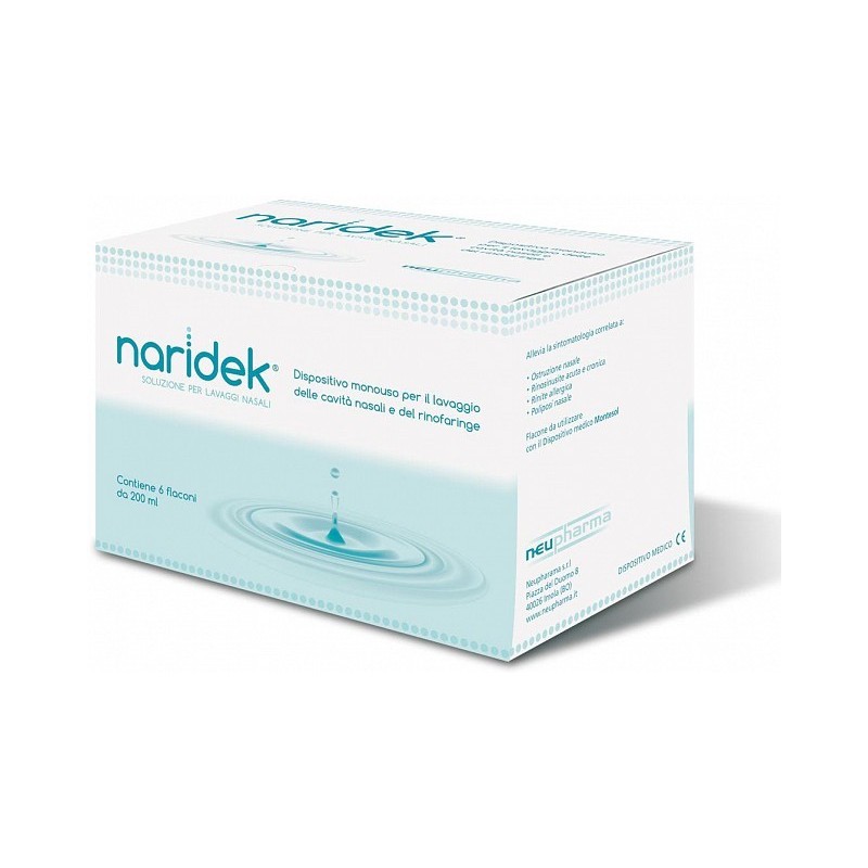 Naridek-lösung für nasenspülungen - 6 flaschen mit 200 ml