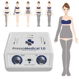 Pressoterapia medicale PressoMedical 1.0 ad uso professionale e domestico con 2 gambali, kit Slim Body e 1 bracciale