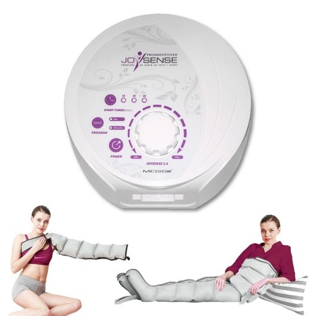 Prensa de presoterapia prensa de masaje estética joysense 2.0 con 2 leggins, kit de abdominales y pulsera