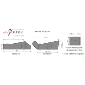 Pressoterapia joysense 2.0 dotazione pro (2 gambali + kit estetica + bracciale)