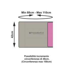 Ceinture abdominale / fessier sans connecteur pour Pressothérapie chez pressoMedical 3.0 avec 5 chambres