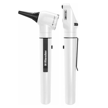 Oto / pocket oftalmoscoop e-scope riester 2130-203 fo (glasvezel), led 3,7 v