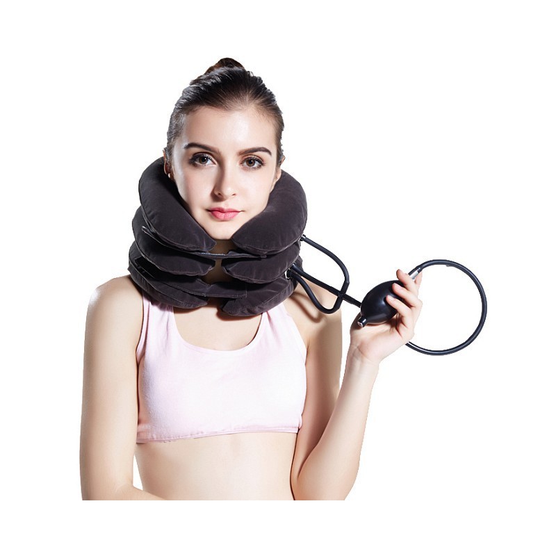 Freeneck inflatable cervical traction collar