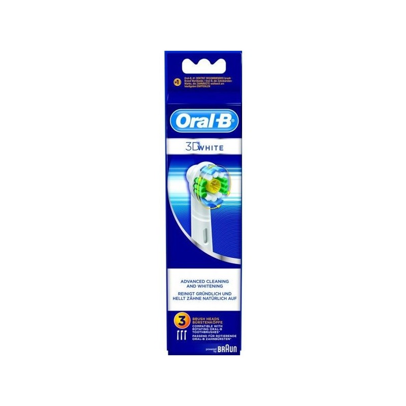 Cabezal de cepillo de dientes oral-b 3d white eb18-3 - 3 uds.