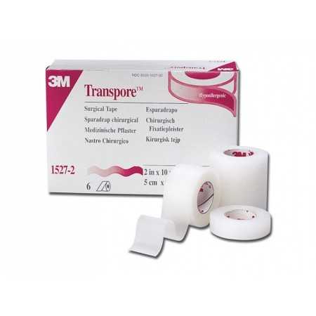 3M Transpore – perforált műanyag tapasz, 1527-1 – 25 mm x 9,14 m – 12 tekercs